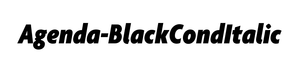 Agenda-BlackCondItalic