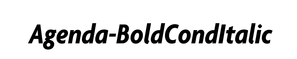 Agenda-BoldCondItalic