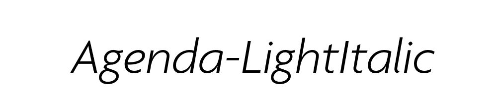 Agenda-LightItalic