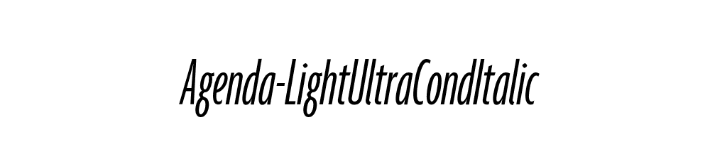 Agenda-LightUltraCondItalic