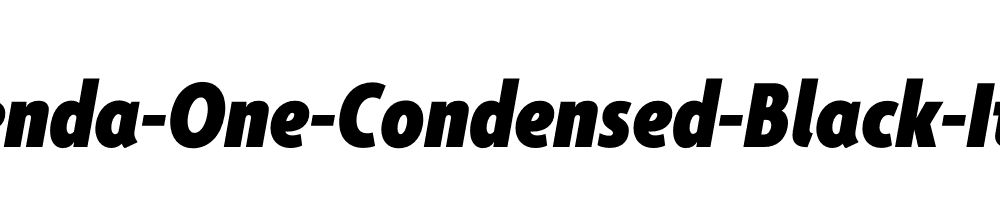 Agenda-One-Condensed-Black-Italic