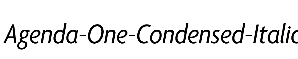 Agenda-One-Condensed-Italic