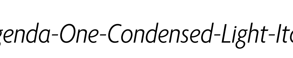 Agenda-One-Condensed-Light-Italic