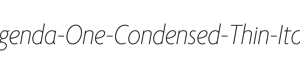 Agenda-One-Condensed-Thin-Italic