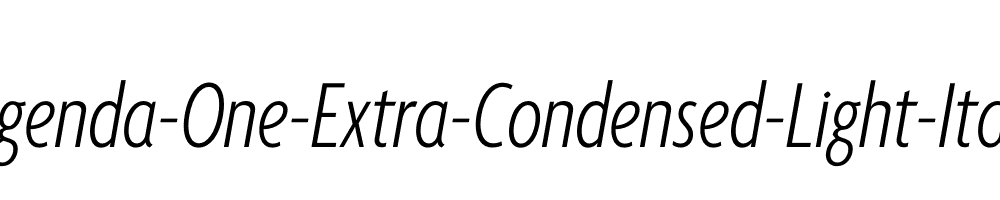 Agenda-One-Extra-Condensed-Light-Italic