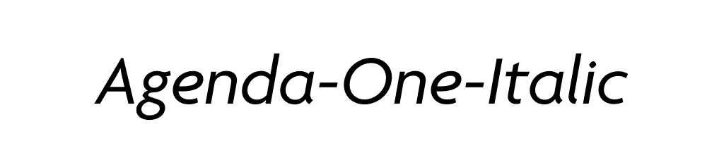 Agenda-One-Italic