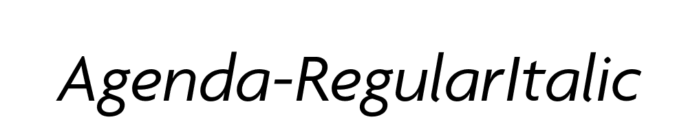 Agenda-RegularItalic