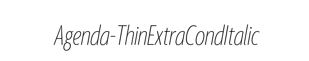 Agenda-ThinExtraCondItalic