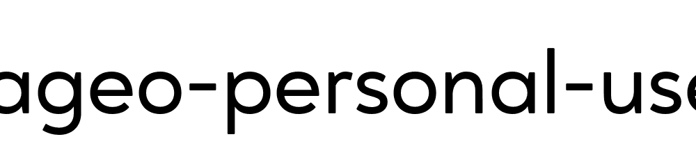 Ageo Personal Use