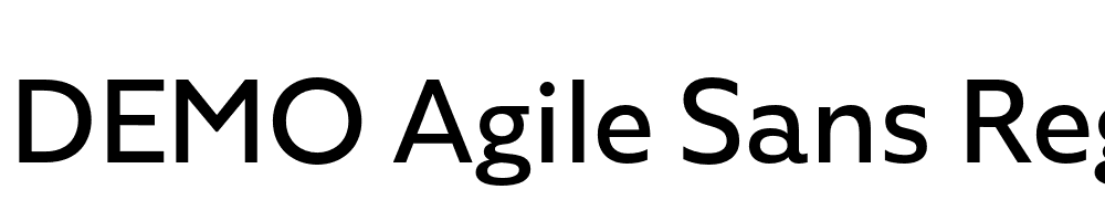 FSP DEMO Agile Sans Regular