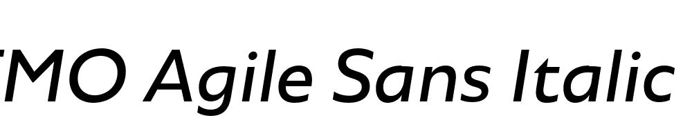 FSP DEMO Agile Sans Italic Regular