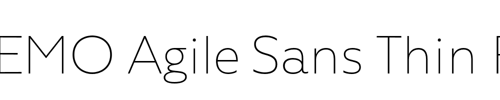 FSP DEMO Agile Sans Thin Regular