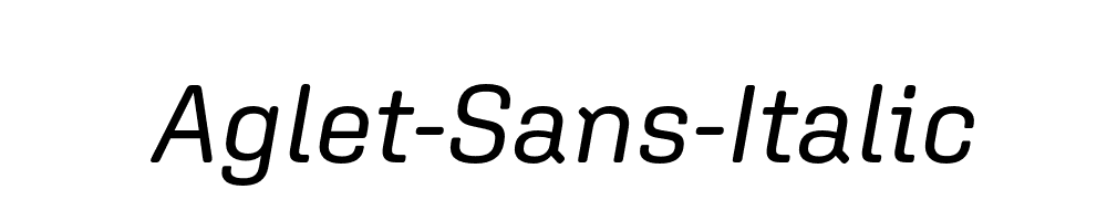 Aglet-Sans-Italic