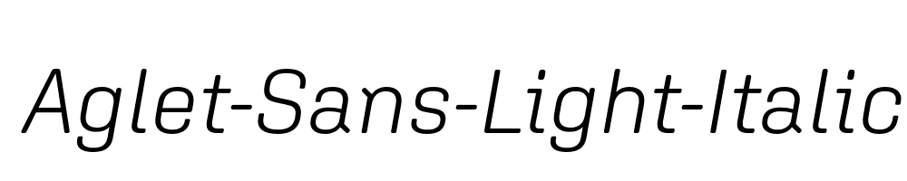 Aglet-Sans-Light-Italic