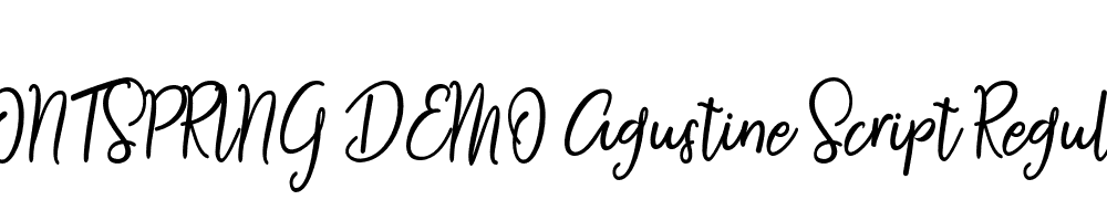  DEMO Agustine Script Regular