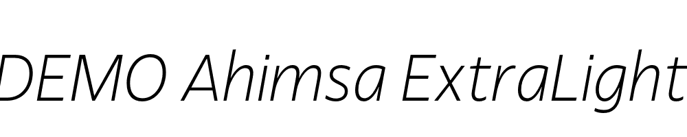 FSP DEMO Ahimsa ExtraLight Italic