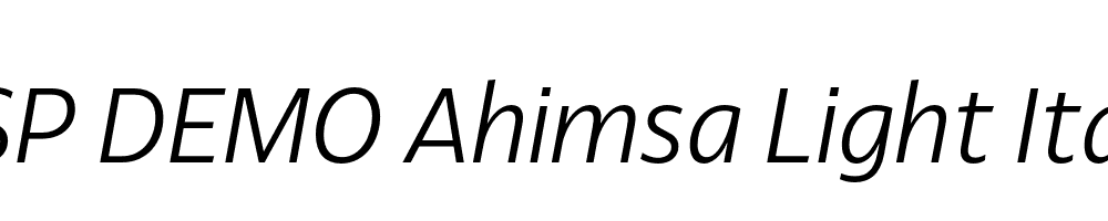 FSP DEMO Ahimsa Light Italic