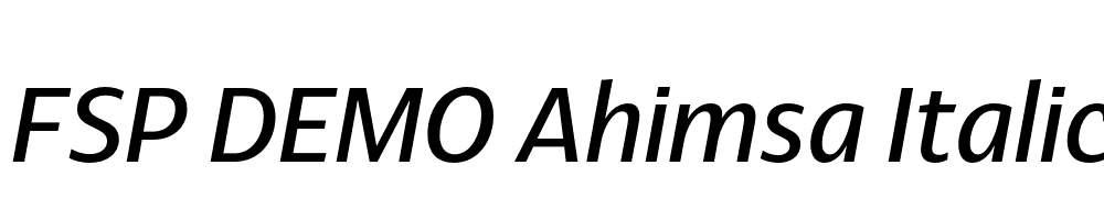 FSP DEMO Ahimsa Italic