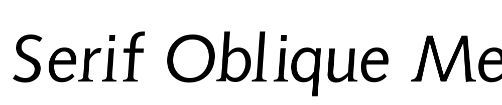Aida Serif Oblique Medium