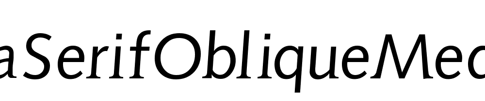 Aida Serif Oblique Medium