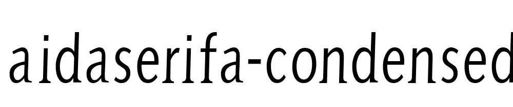 Aidaserifa Condensed