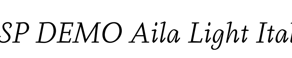 FSP DEMO Aila Light Italic