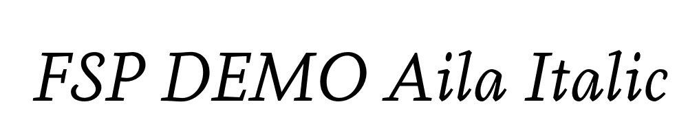 FSP DEMO Aila Italic