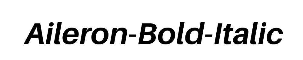 Aileron-Bold-Italic