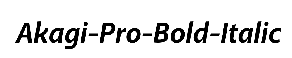 Akagi-Pro-Bold-Italic