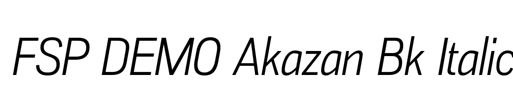 FSP DEMO Akazan Bk Italic