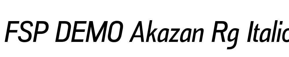 FSP DEMO Akazan Rg Italic