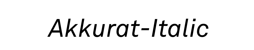 Akkurat-Italic