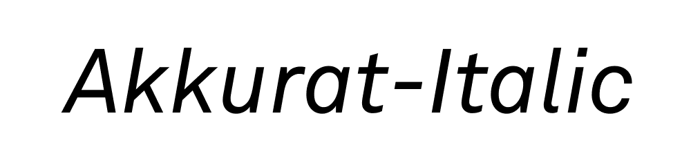 Akkurat Italic