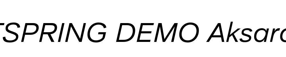  DEMO Aksara Italic