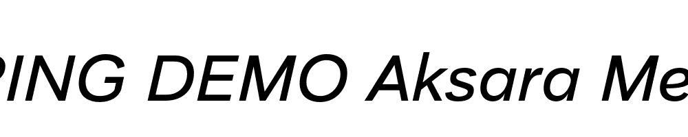  DEMO Aksara Medium Italic