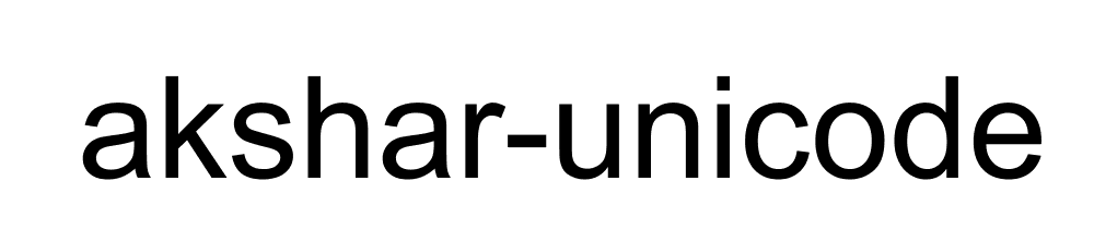 Akshar Unicode