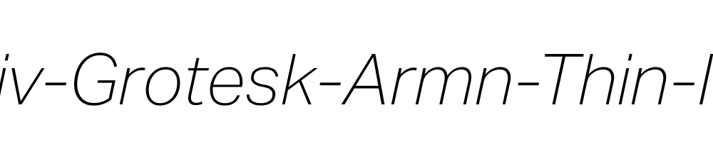 Aktiv-Grotesk-Armn-Thin-Italic