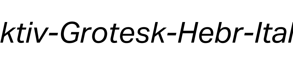 Aktiv-Grotesk-Hebr-Italic