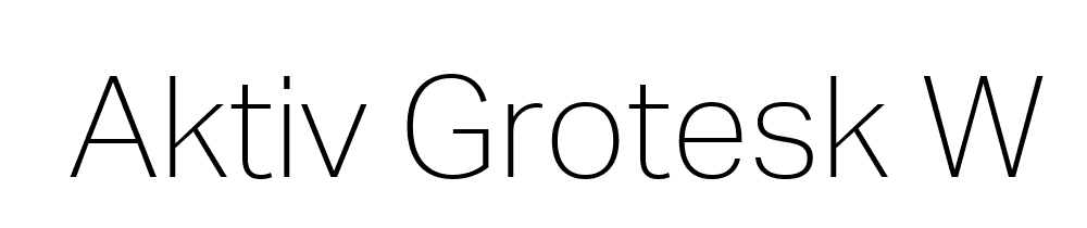 Aktiv Grotesk W