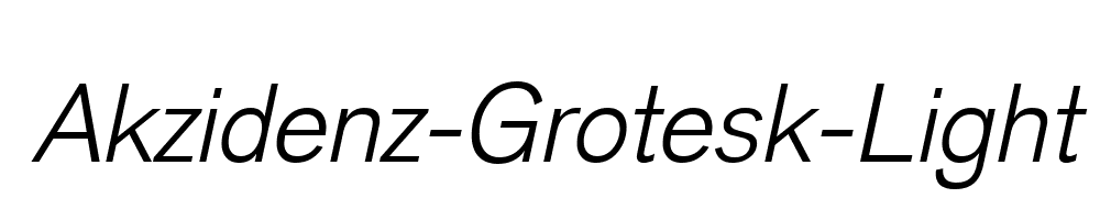 Akzidenz-Grotesk-Light