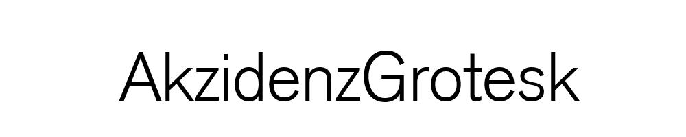 AkzidenzGrotesk