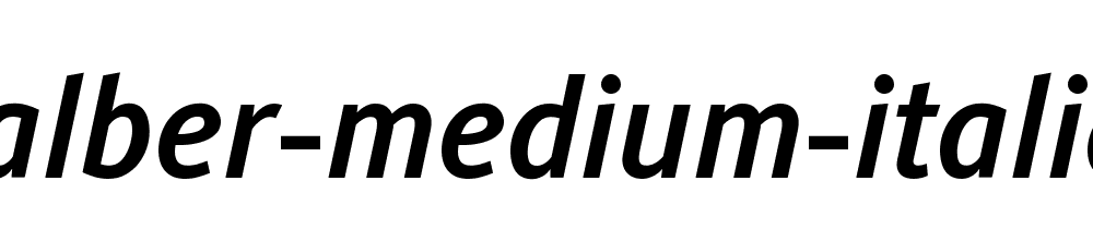 Alber Medium Italic