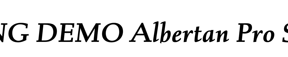  DEMO Albertan Pro SemiBold Italic