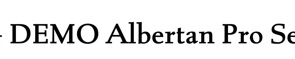  DEMO Albertan Pro SemiBold Regular