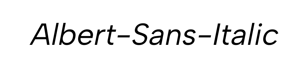 Albert-Sans-Italic