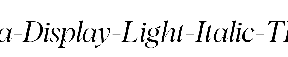 Albra-Display-Light-Italic-TRIAL