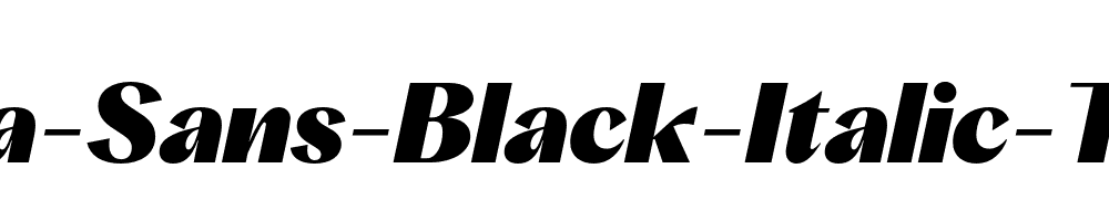 Albra-Sans-Black-Italic-TRIAL