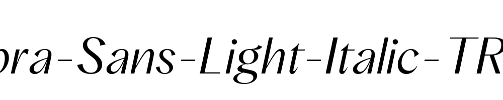 Albra-Sans-Light-Italic-TRIAL