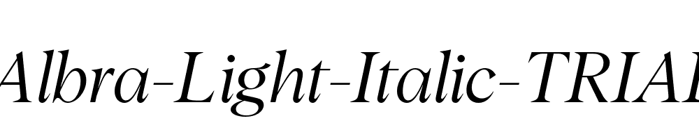 Albra-Light-Italic-TRIAL