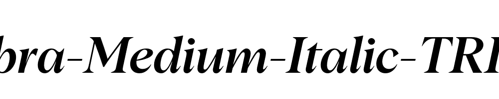 Albra-Medium-Italic-TRIAL